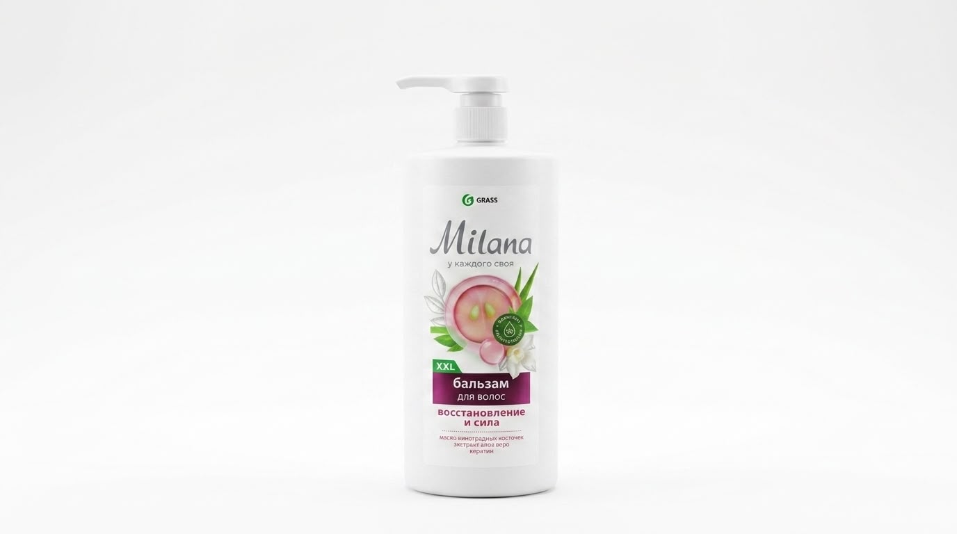 Saç balzamı "Milana" Keratinlə Bərpa və Güc (1000 ml flakon)