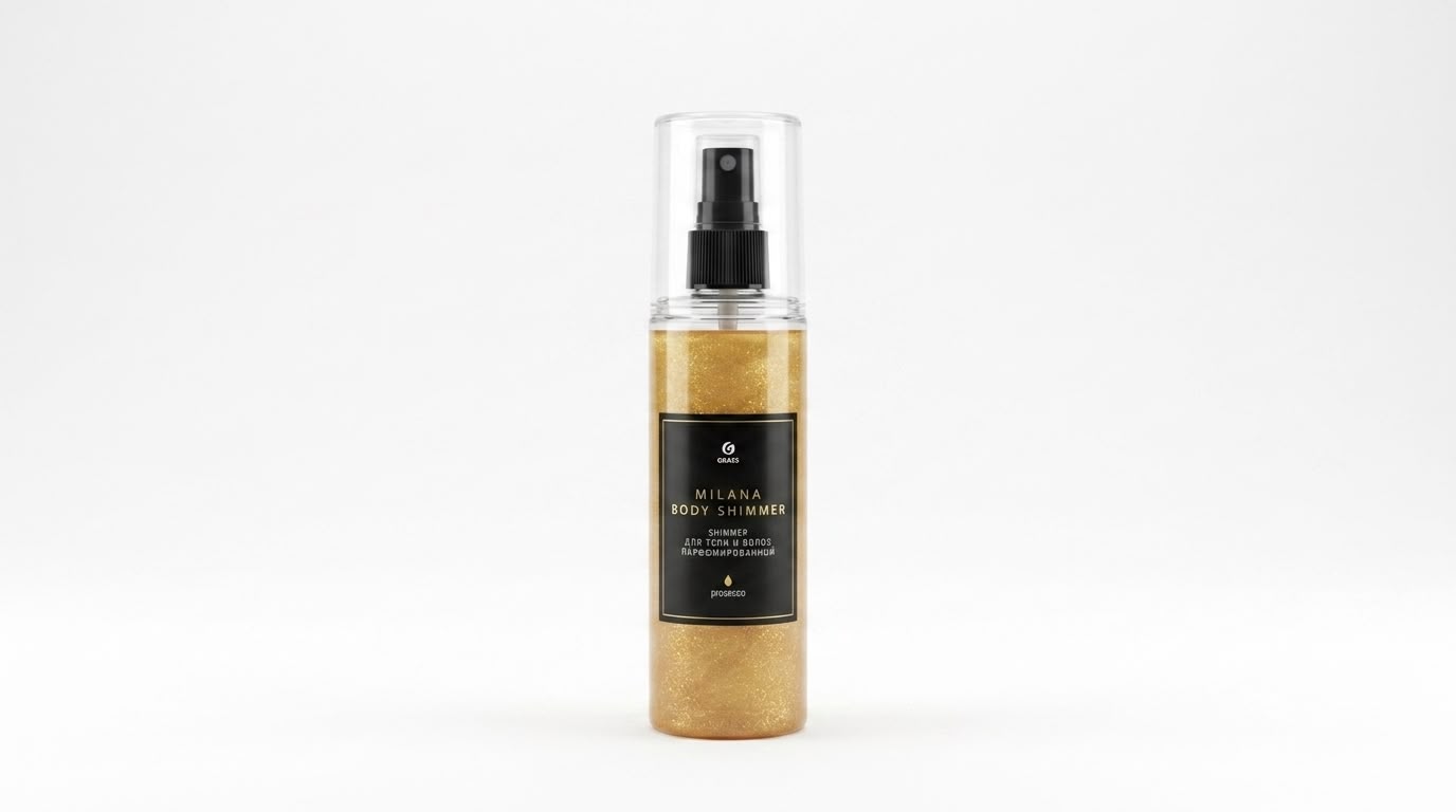 Milana Prosecco Perfumed Body & Hair Shimmer, 150 ml